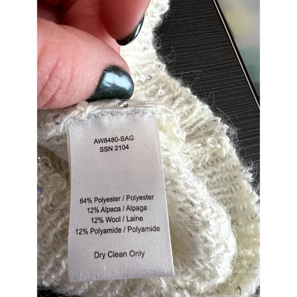 ATM sequin cream sweater S - Picture 4 of 5